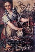 Joachim Beuckelaer Vegetable Seller oil on canvas